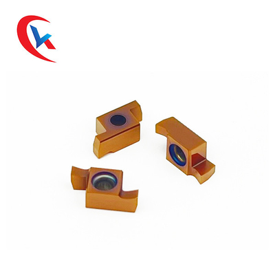 GER-C Bronze Coating Carbide Grooving Inserts Slot Width 1.0-3.0mm For CNC Machines