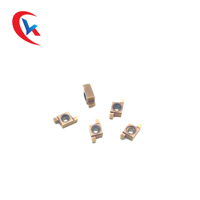 GER200-100CR Light Gray PVD Processed Workpieces Carbide Grooving Inserts