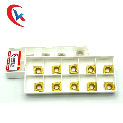 CCMT09T304 Tungsten Carbide Inserts Chemical Coating For Steel Parts
