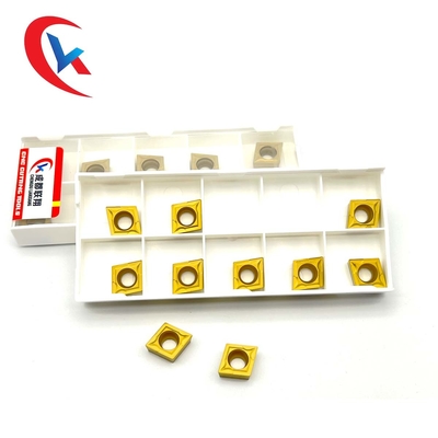 CCMT09T304 Tungsten Carbide Inserts Chemical Coating For Steel Parts