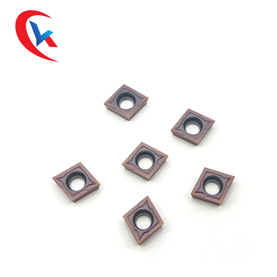 CCMT09T304 Tungsten Carbide Inserts Stainless Steel Finishing Physical Coating