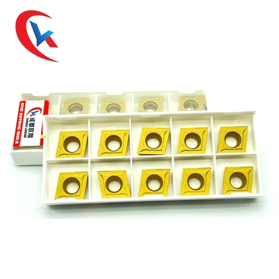 CCMT120404 Tungsten Carbide Inserts Special Chemical Coating For Steel Parts