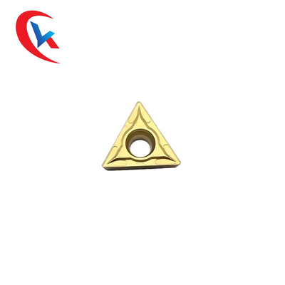 TCMT16T304 Machining Of Steel Yellow Chemical Coating Tungsten Carbide Inserts