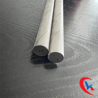 Finished Cemented Carbide Rods Cutting Cylindrical Double Spiral 3 - 28MM